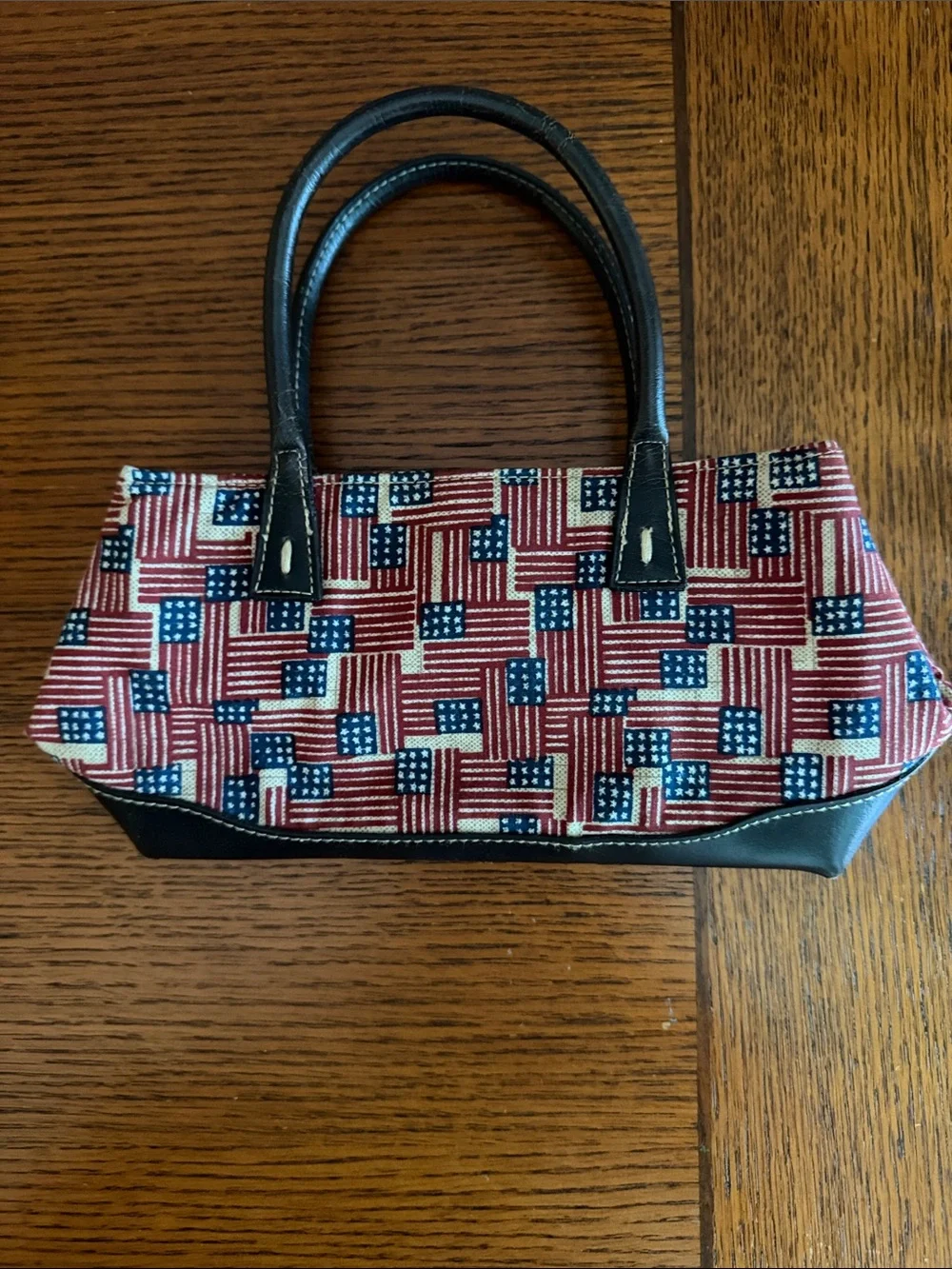 Longaberger Patriotic Red, White & Blue Tote Handbag